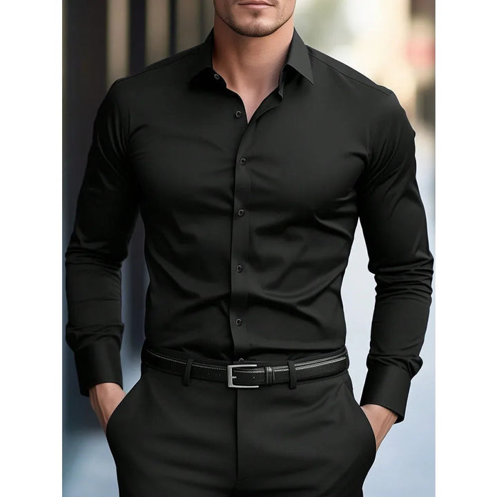Harper | Sleek Long Sleeve Stretch Fit Business Casual Shirt