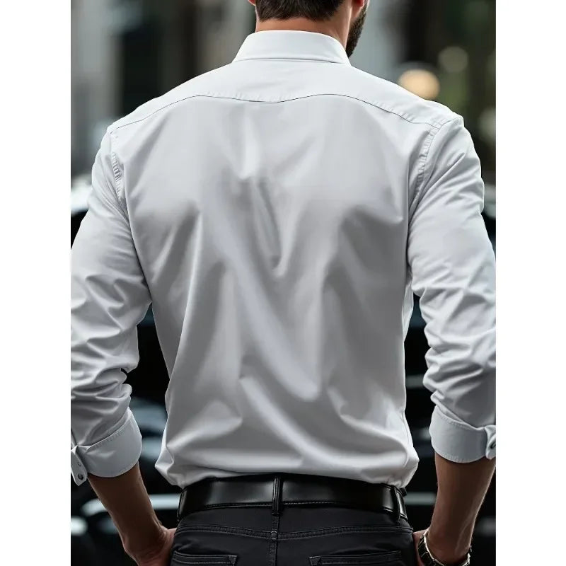 Harper | Sleek Long Sleeve Stretch Fit Business Casual Shirt