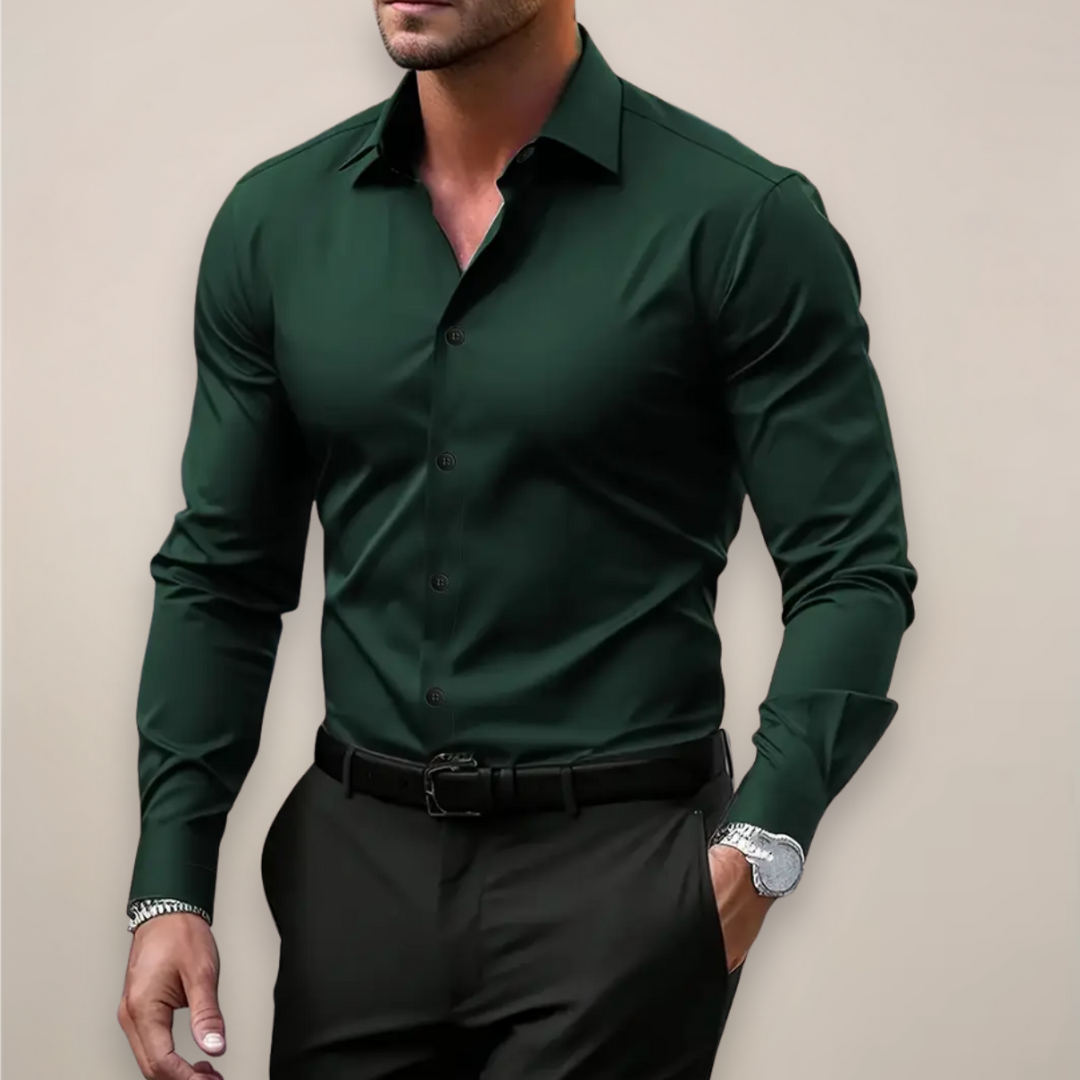 Jude | Sleek Long Sleeve Button-Up Dress Shirt Men
