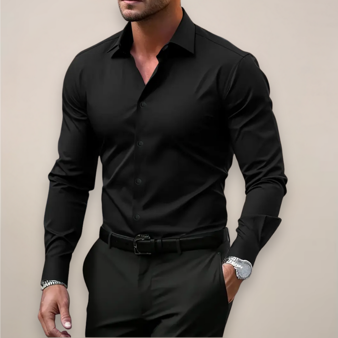 Jude | Sleek Long Sleeve Button-Up Dress Shirt Men