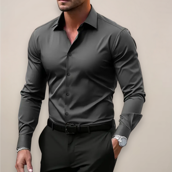 Jude | Sleek Long Sleeve Button-Up Dress Shirt Men