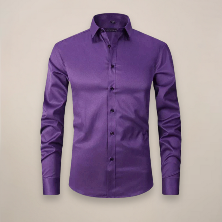 Harrison | Classic White Long Sleeve Button Up Dress Shirt Men