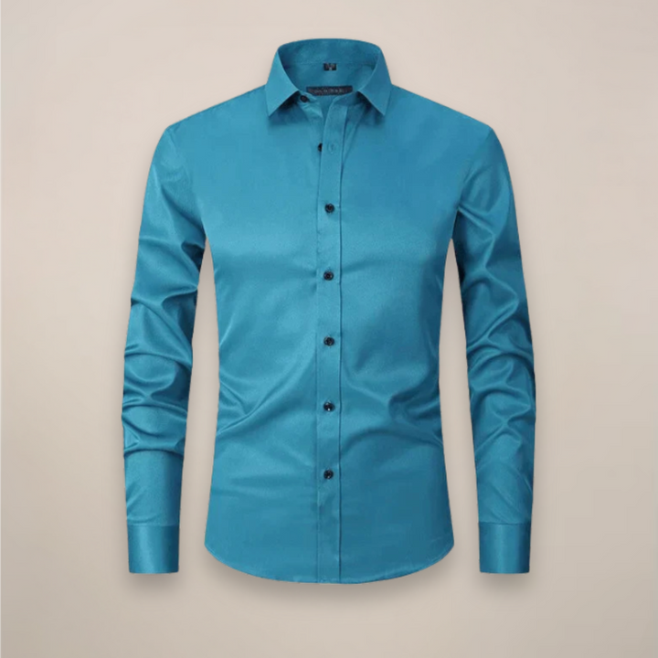Harrison | Classic White Long Sleeve Button Up Dress Shirt Men