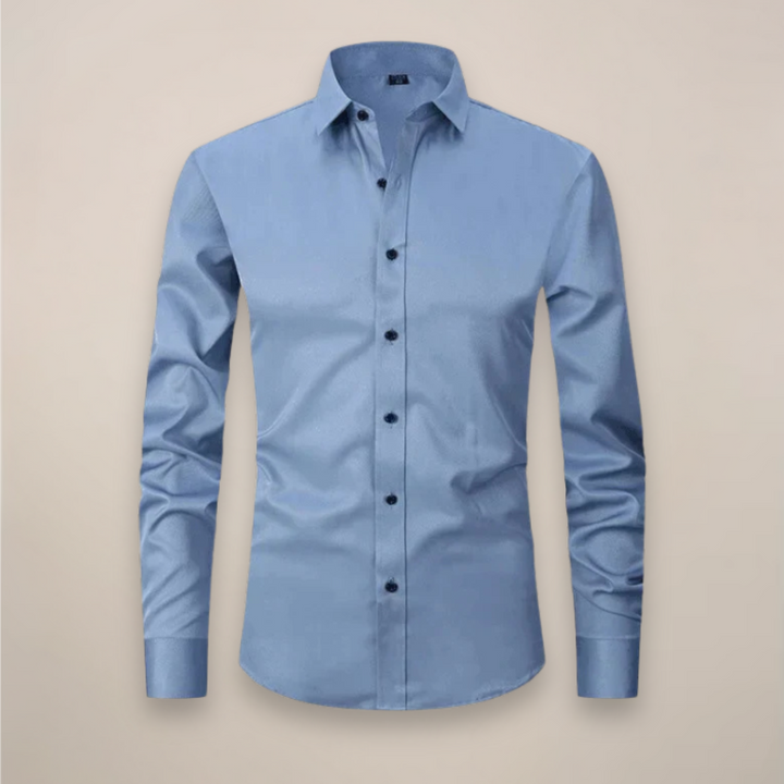 Harrison | Classic White Long Sleeve Button Up Dress Shirt Men
