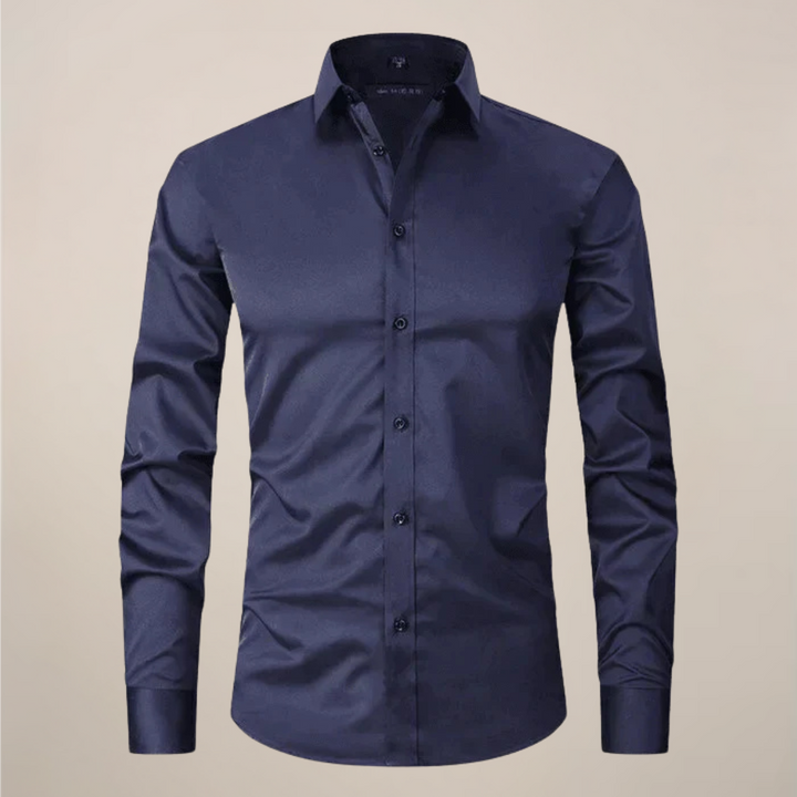 Harrison | Classic White Long Sleeve Button Up Dress Shirt Men