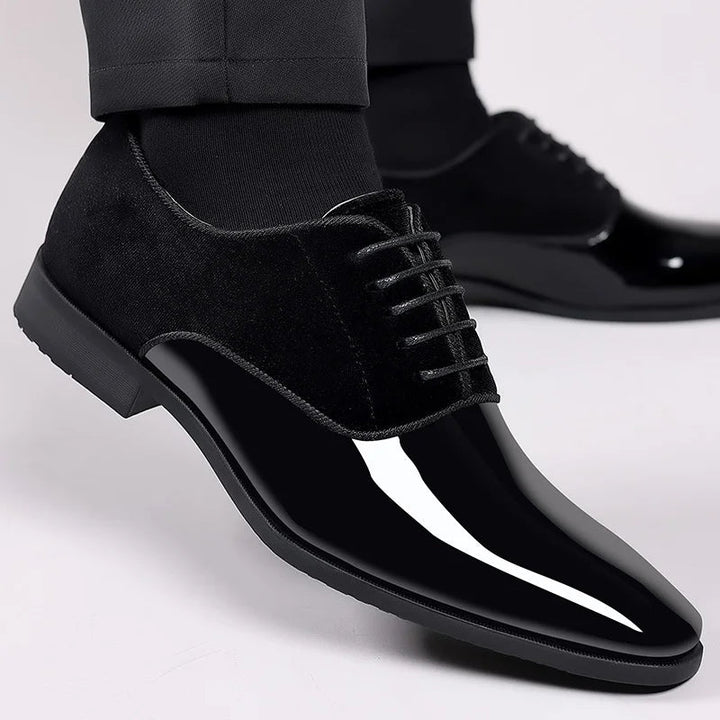 Damon | Elegant Patent Leather Oxford Dress Shoes Men