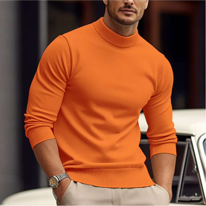 Beatrice | Elegant Mock Neck Pullover Sweater For Men