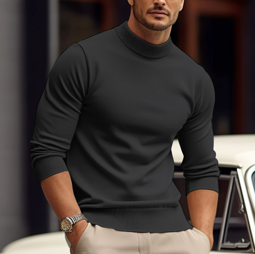 Beatrice | Elegant Mock Neck Pullover Sweater For Men