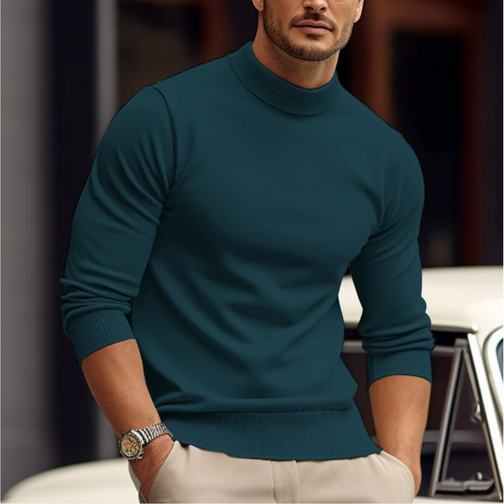 Beatrice | Elegant Mock Neck Pullover Sweater For Men