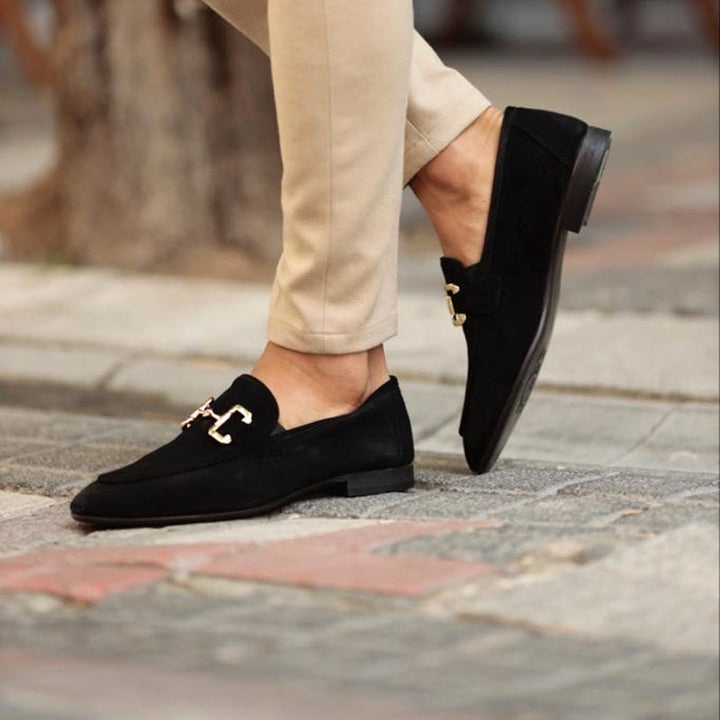 Celeste | Elegant Horsebit Suede Loafers For Modern Men