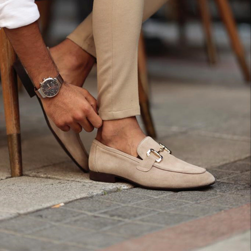 Celeste | Elegant Horsebit Suede Loafers For Modern Men