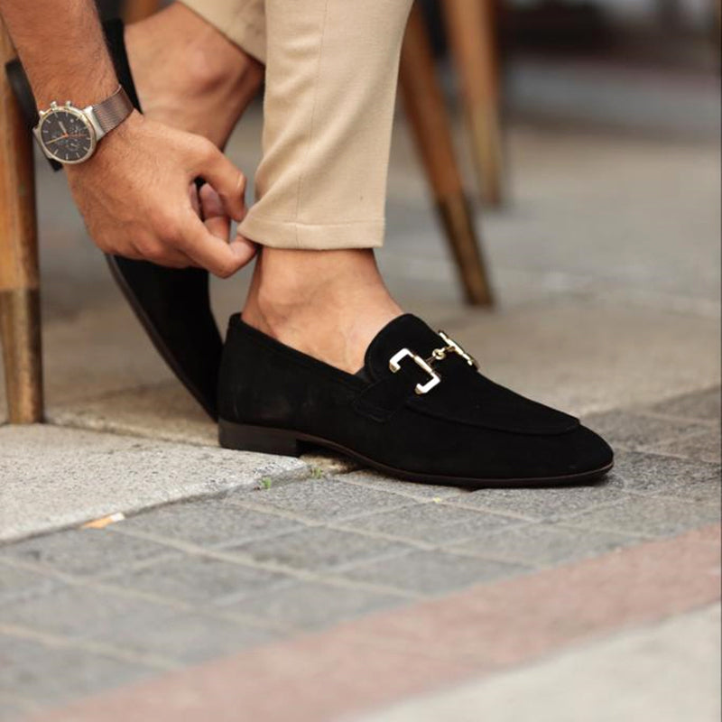 Celeste | Elegant Horsebit Suede Loafers For Modern Men