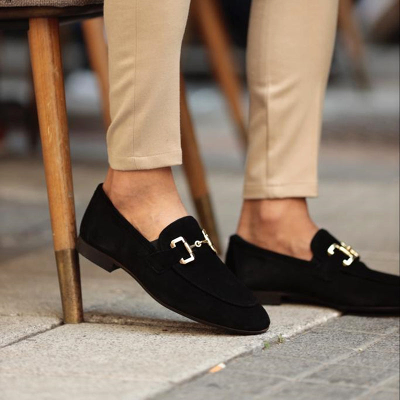 Celeste | Elegant Horsebit Suede Loafers For Modern Men