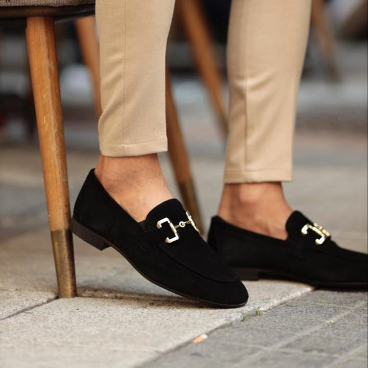 Celeste | Elegant Horsebit Suede Loafers For Modern Men