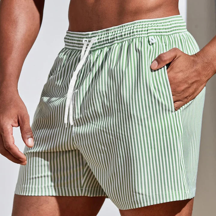 Camille | Stylish Striped Quick-Dry Swim Shorts