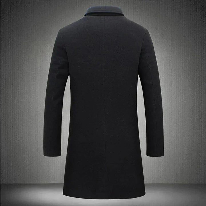 Violet | Elegant Men's Tailored Wool Overcoat Long Silhouette