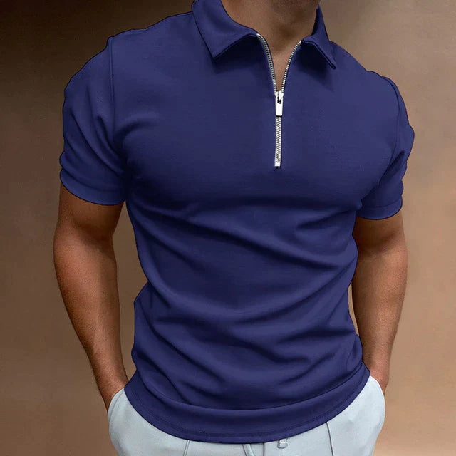 Diana | Sleek Quarter Zip Short Sleeve Polo Shirt