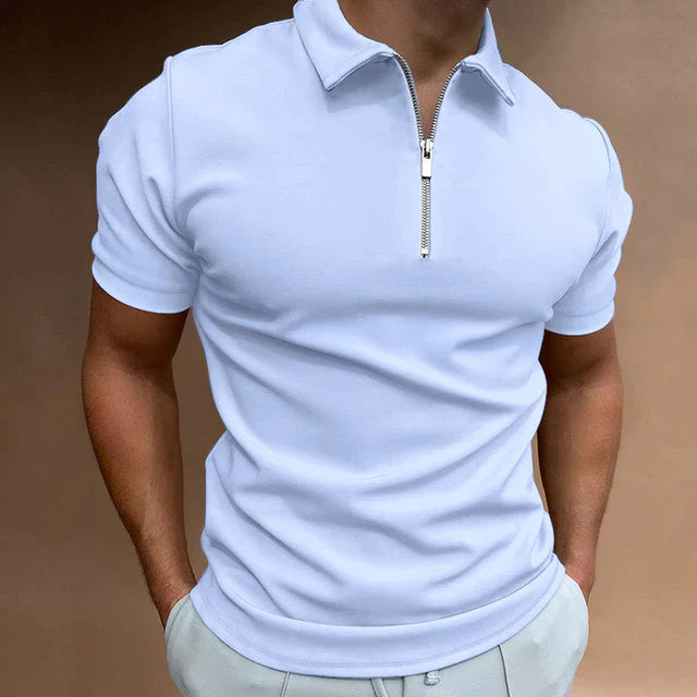 Diana | Sleek Quarter Zip Short Sleeve Polo Shirt