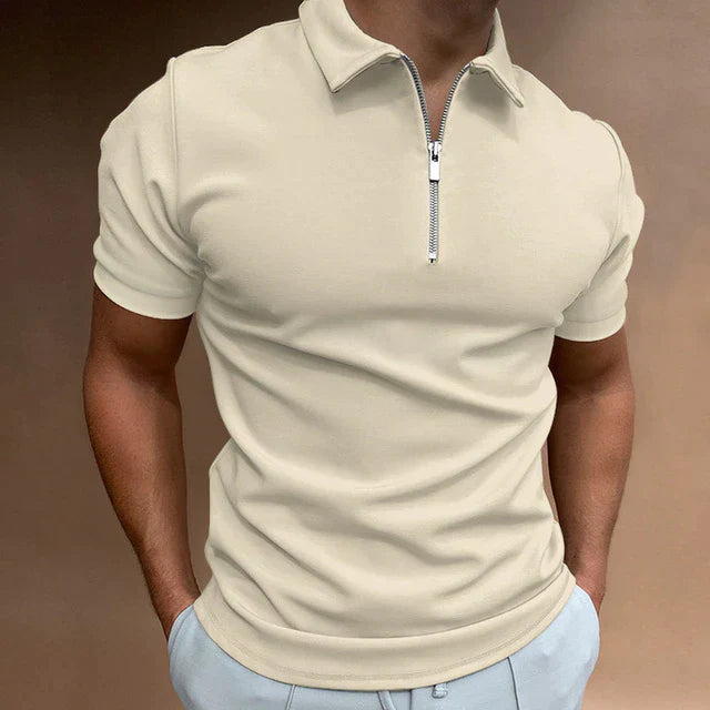 Diana | Sleek Quarter Zip Short Sleeve Polo Shirt