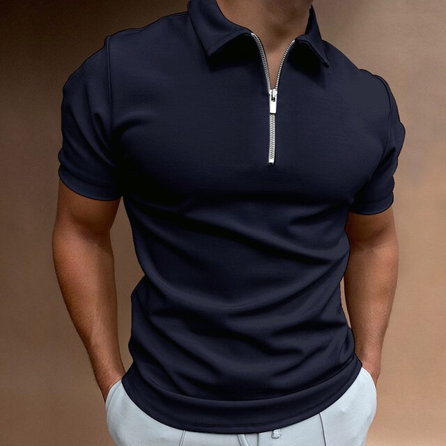 Diana | Sleek Quarter Zip Short Sleeve Polo Shirt