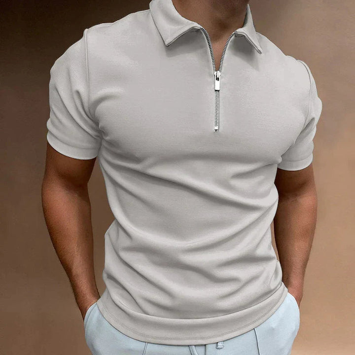Diana | Sleek Quarter Zip Short Sleeve Polo Shirt