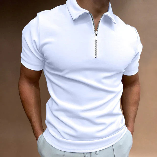 Diana | Sleek Quarter Zip Short Sleeve Polo Shirt