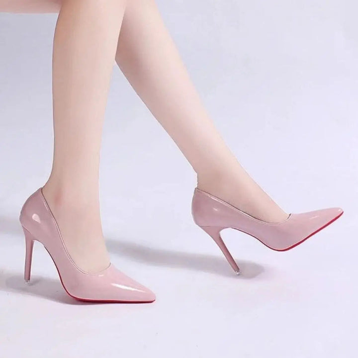 Margot | Sleek Pointed Toe Stiletto Heels With Red Sole