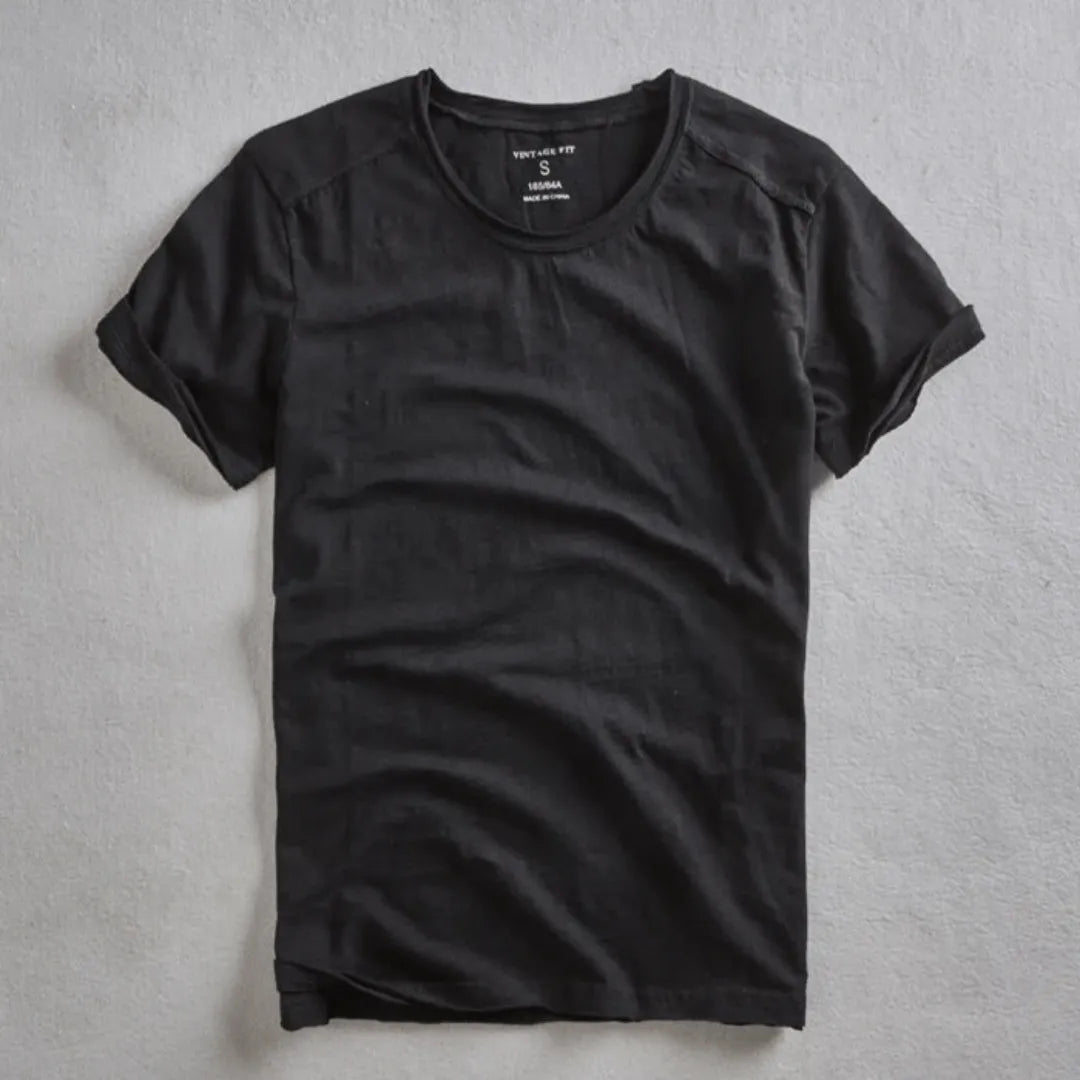 Fiona | Effortless Cotton Crew Neck Relaxed Fit T-Shirt