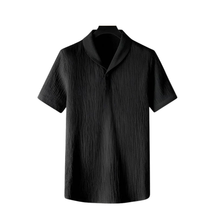 Nathaniel | Elegant Crinkle Texture Cotton Two Piece Set Men