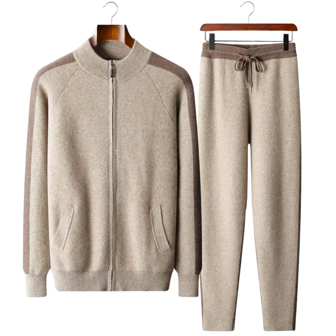 Ashworth | Elegant Cashmere Zip-Up Tracksuit Set Men