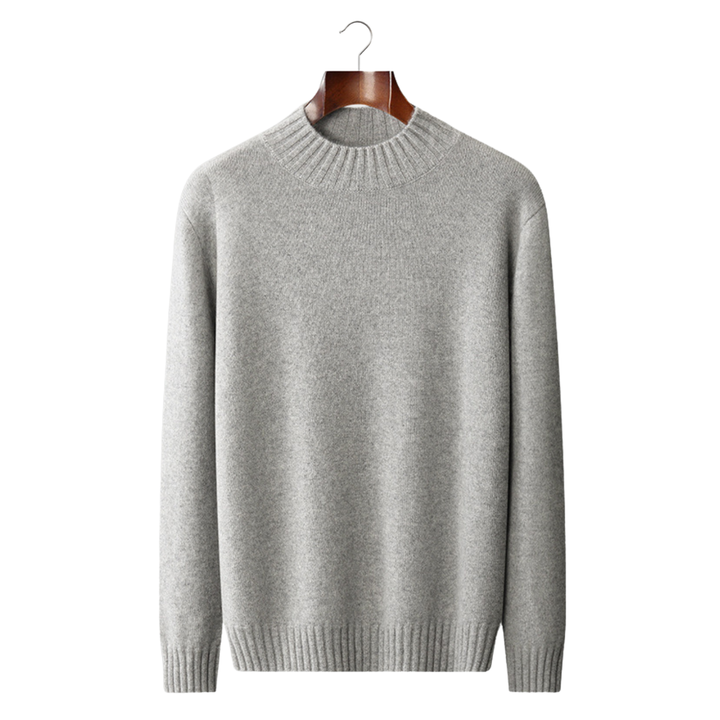 Monaco | Elegant 100% Cashmere Mock Neck Pullover Sweater