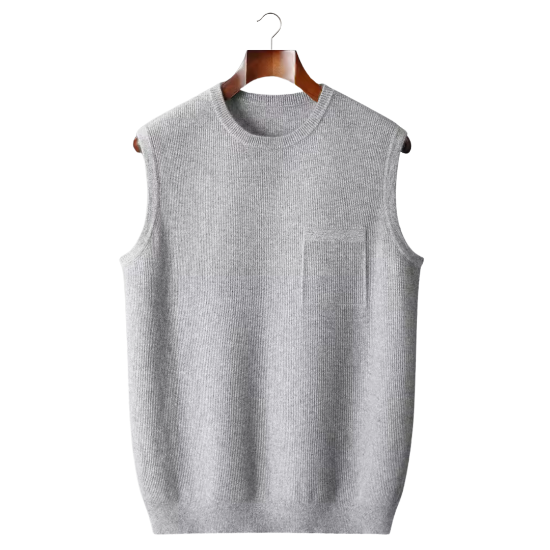 Cordelia | Sleek Crewneck Cashmere Vest Sleeveless