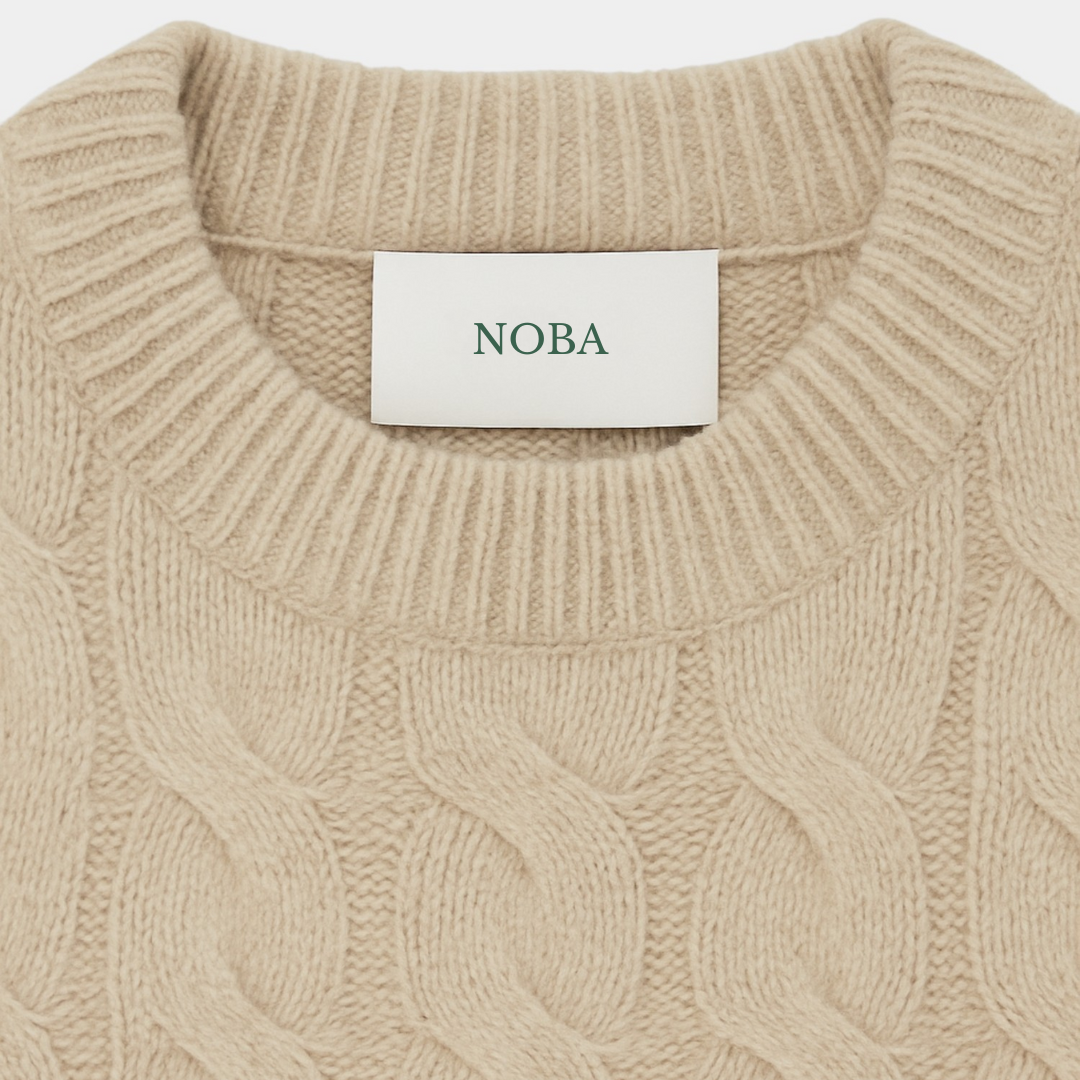 Montgomery | Stylish Cable Knit Cashmere Sweater Men - Crew Neck