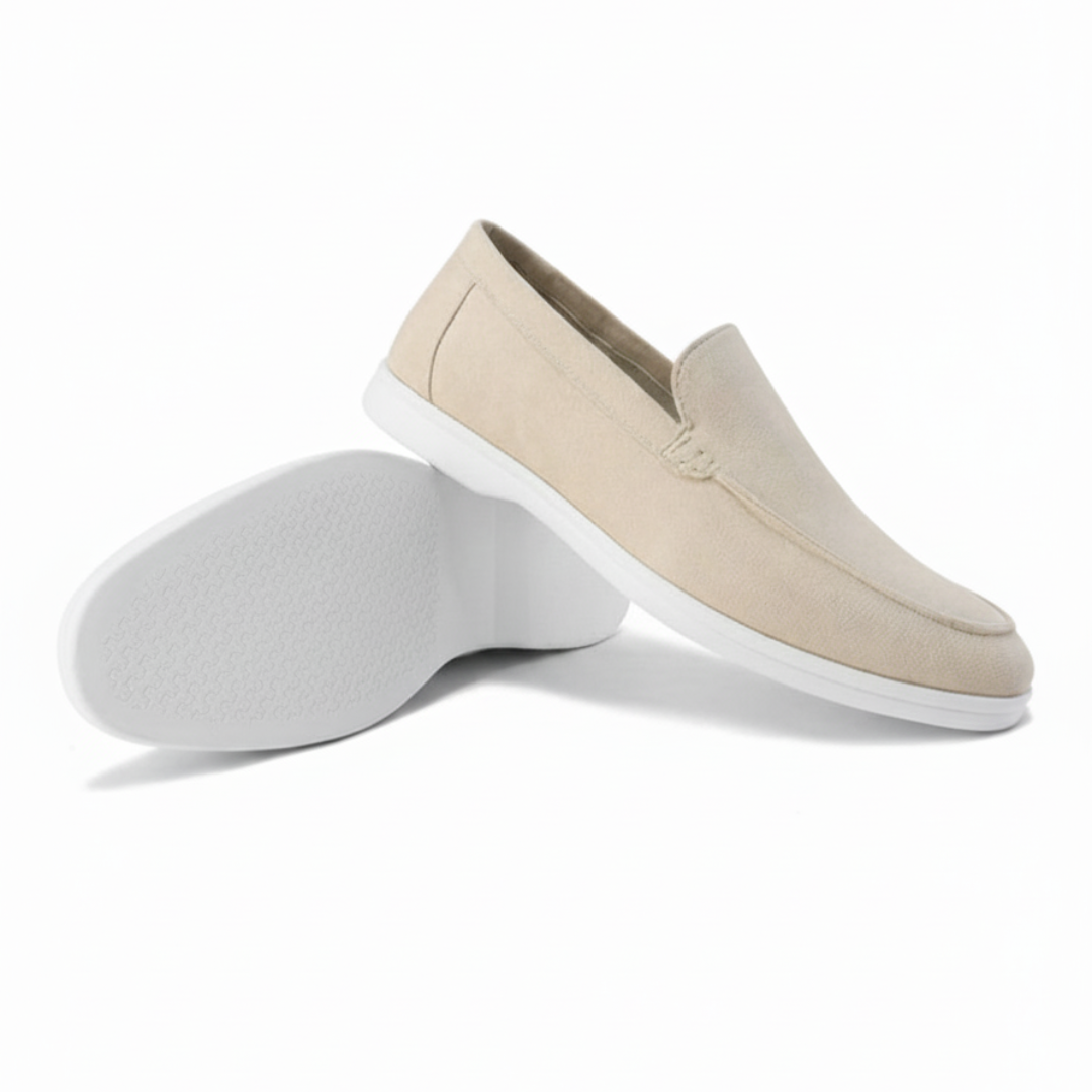 Cordelia | Elegant Light Blue Suede Slip-On Loafers