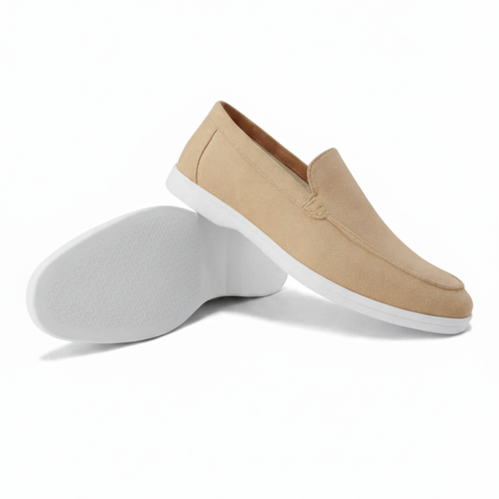 Cordelia | Elegant Light Blue Suede Slip-On Loafers