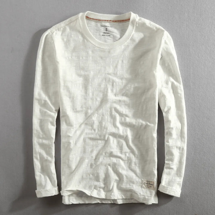 Fiona | Stylish Long Sleeve Cotton Crew Neck Shirt
