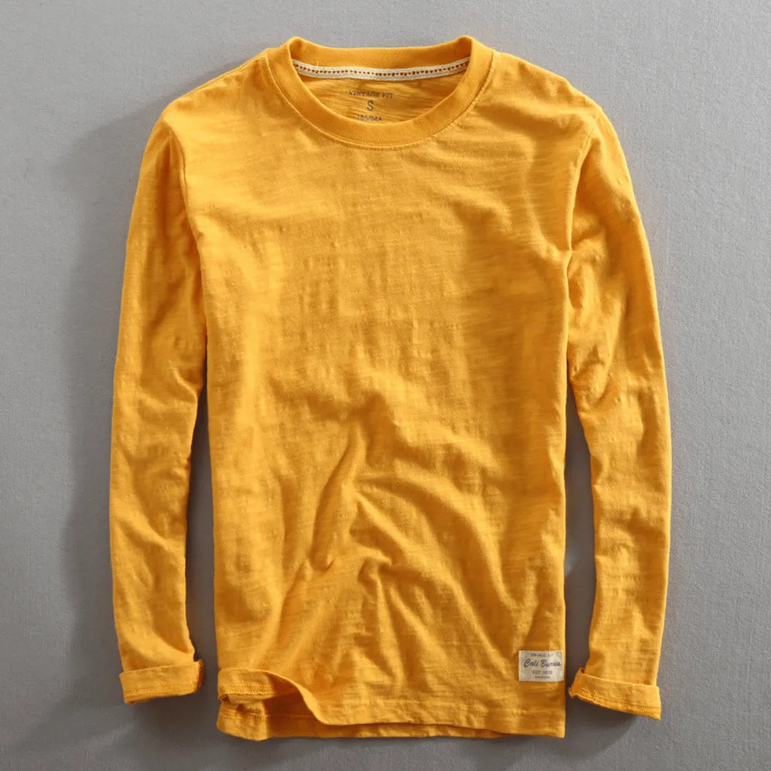 Fiona | Stylish Long Sleeve Cotton Crew Neck Shirt