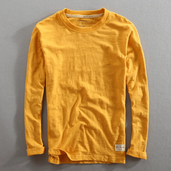 Fiona | Stylish Long Sleeve Cotton Crew Neck Shirt
