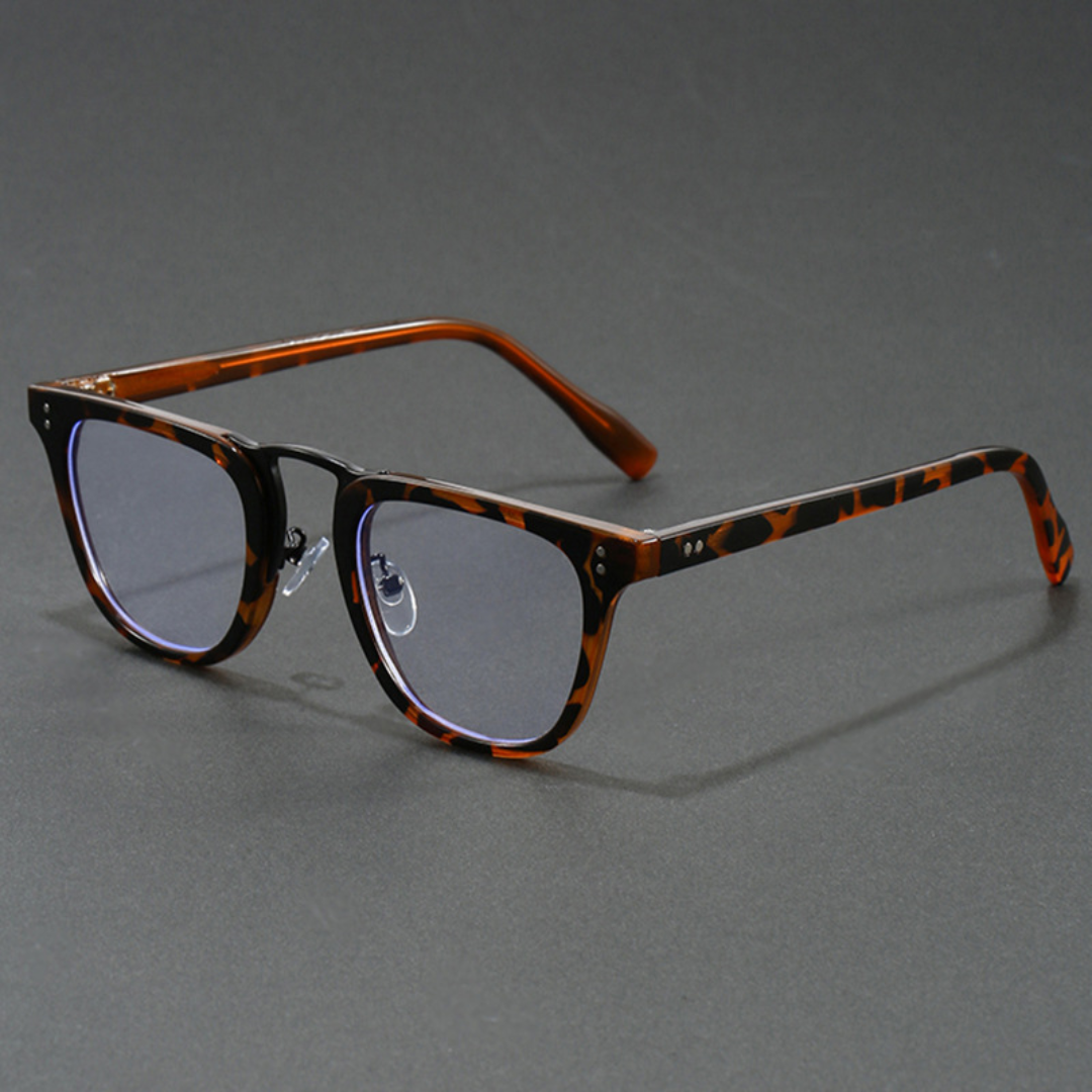 Phoebe | Stylish Tortoise Square Frame Blue Light Glasses