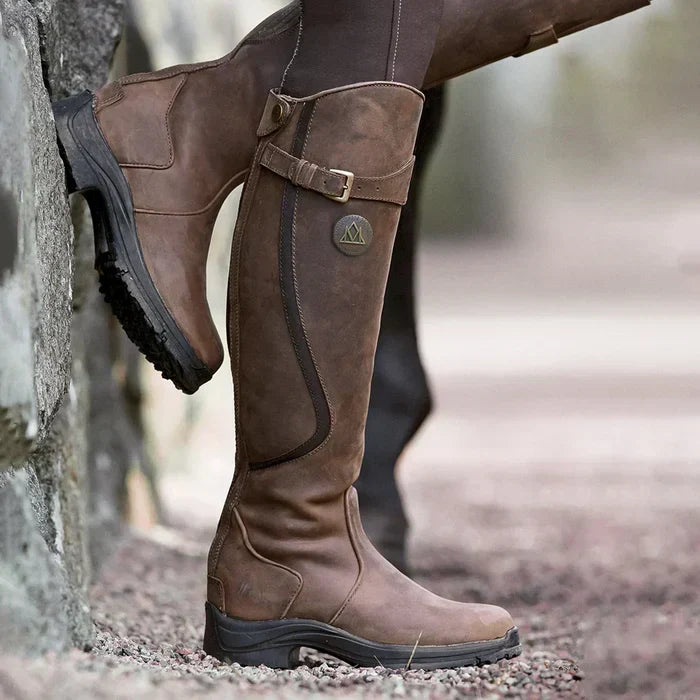 Vivienne | Stylish Waterproof Tall Riding Boots With Buckle Detail