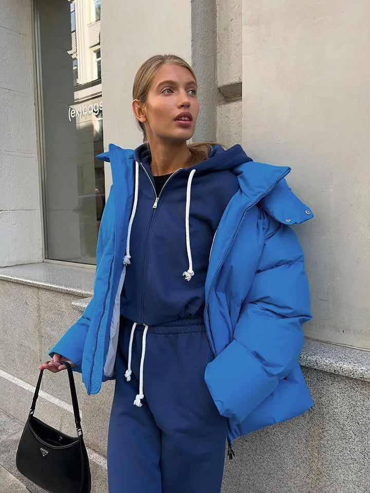 Maxine | Chic Oversized Hooded Puffer Jacket Women - Black Winter Coat