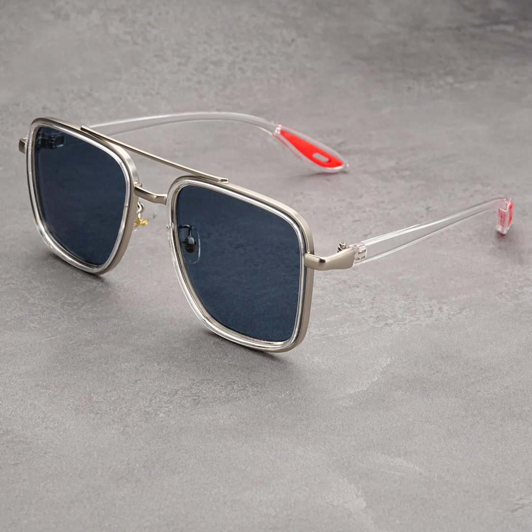 Hannah | Sleek Vintage Square Metal Frame Sunglasses