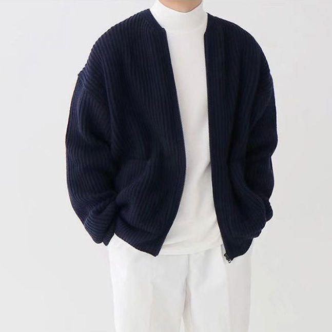 Lorenzo | Oversized Ribbed Open Front Cardigan For Men