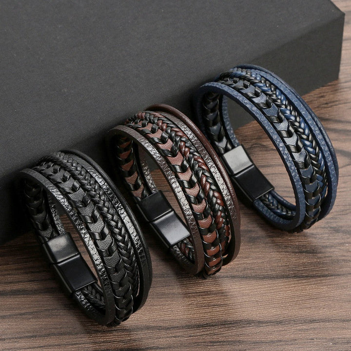 Ragnar | Stylish Multi-Strand Braided Leather Bracelet