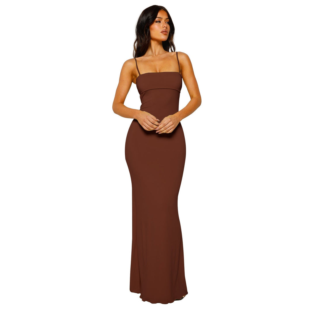 Sybil | Elegant Strapless Backless Maxi Gown