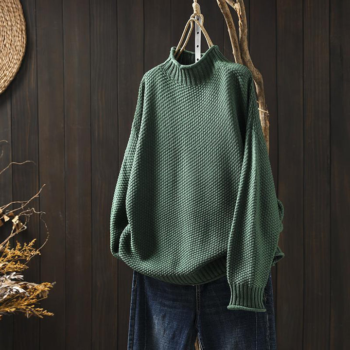 Ylonna | Chic Oversized Mock Neck Knitted Sweater