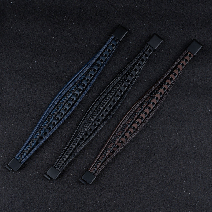 Ragnar | Stylish Multi-Strand Braided Leather Bracelet
