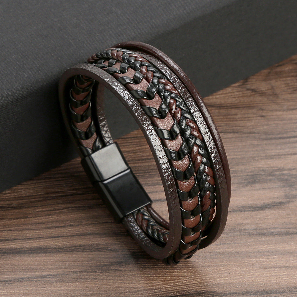 Ragnar | Stylish Multi-Strand Braided Leather Bracelet