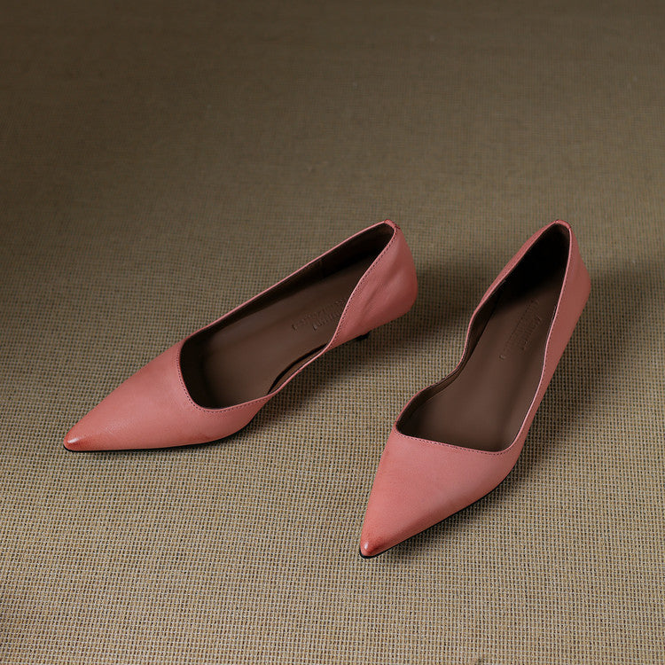 Vienna | Elegant Pointed Toe Kitten Heel Pumps