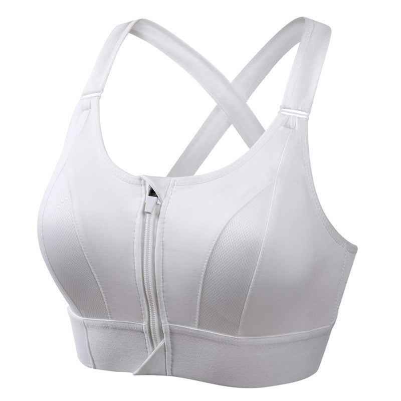 Kaia | Sleek High Support Front Zip Cross Back Sports Bra